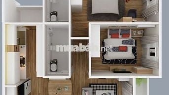 CĂN GÓC 2 PN, 2 NVS, 1 BẾP, 1 PK - DIAMOND RIVERSIDE (CITY GATE 2)