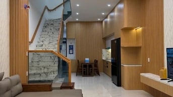 NHÀ 3 TẦNG MẶT TIỀN NƠ TRANG LONG, ĐẸP KHÔNG GÓC CHẾT, SỔ ĐỎ TRAO TAY 