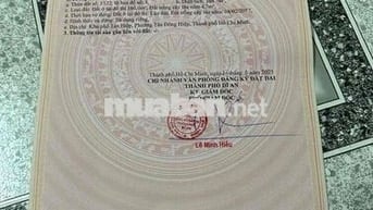 cần bán lô đất 164.5m fun thổ cư giá chỉ 2ty300 tại tân bình dĩ an tp