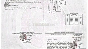 Cắt lỗ Bán gấp đất Tỉnh Lộ 7, Xã Thái Mỹ, 860 triệu, (5x19)97 m2 SHR