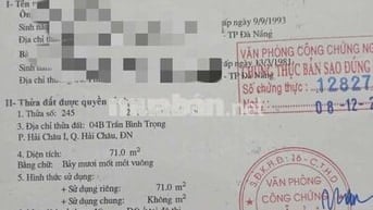 Bán nhà mặt phố đường Trần Bình Trọng, trung tâm TP Đà Nẵng