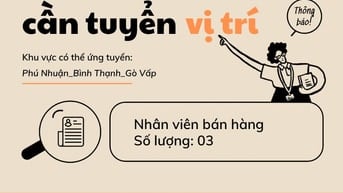 VIỆC LÀM PARTTIME - FULLTIME CHO NGƯỜI ĐI LÀM PHÚ NHUẬN 