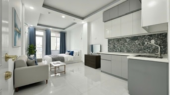 Cho Thuê Căn Hộ Cao Cấp Phan Văn Trị Ban Công Full Nội Thất Mới 100%