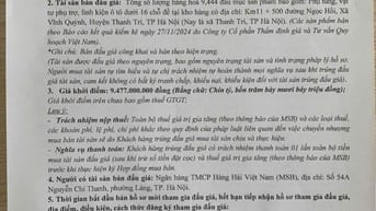 CÔNG TY ĐẤU GIÁ HỢP DANH SỐ 1 QUỐC GIA THÔNG BÁO BÁN ĐẤU GIÁ TÀI SẢN