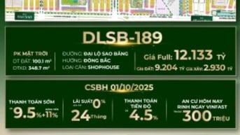 DLSB – 189 | PK MẶT TRỜI – ĐẠI LỘ SAO BĂNG VINHOMES DƯƠNG KINH