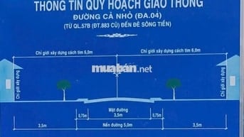Đất ao tôm + Mặt tiền + Lộ quy hoạch 5m