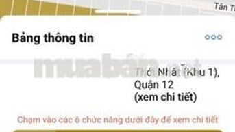Đất mặt tiền vip bán đường Tân Thới nhất 13 phường Tân Thới nhất Q 12