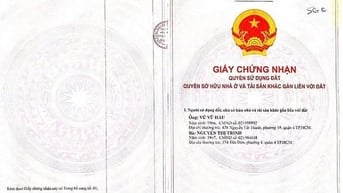  BÁN ĐẤT CHÍNH CHỦ – TRUNG TÂM GÒ VẤP – SỔ HỒNG RIÊNG