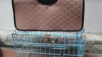 Bán phụ kiện chuồng chó, túi. Chuồng có thể chứa cún nặng hơn 10kg