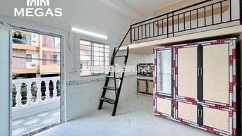 phòng GÁC 1m7 MỚI 100% BAN CÔNG NGAY VÒNG XOAY PHÚ LÂM - Mega Bình Phú