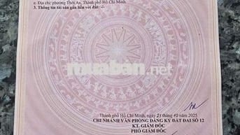 CƠ HỘI ĐẦU TƯ SINH LỜI – BÁN ĐẤT 4x16M SAU TRƯỜNG HỌC CUỐI XUÂN Q12