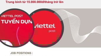 VIETTEL POST HỒ CHÍ MINH TUYỂN NHÂN VIÊN GIAO NHẬN
