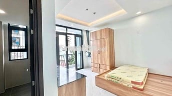 Căn hộ Studio ban công, full nội thất, thang máy, hầm xe, gần PN, GV