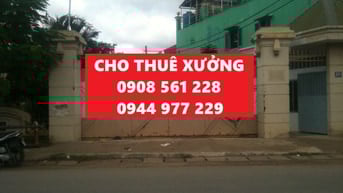 Nhà xưởng cho thuê xâ bà điểm huyện hoc môn dt: 2200m giá 120tr