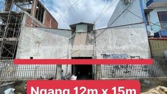 ĐẤT NHÀ XƯỞNG NGANG ĐẸP 12M GẦN CHỢ ĐẦU MỐI HÓC MÔN ĐƯỜNG XE TẢI CHÁNH