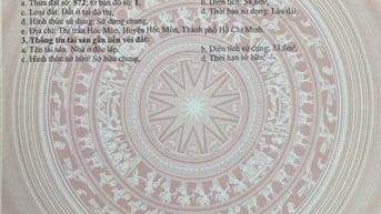 Bán đất hẻm xe hơi Trung tâm Thị Trấn Hóc Môn đường Song Hành 5x11m