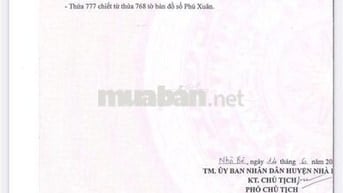 Ngân hàng SHB thanh lý đất xã Phú Xuân, Nhà Bè, TPHCM giá rẻ