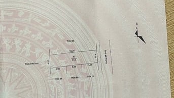 Bán đất thổ cư có sổ đỏ. Diện tích 61 m2: Chiều dài 15.2, chiều rộng 4