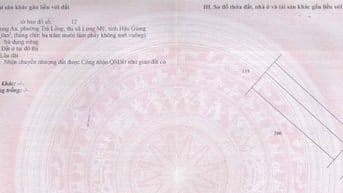 Bán 525m2 ODT tại phường Trà Lồng, thị xã Long Mỹ, tỉnh Hậu Giang