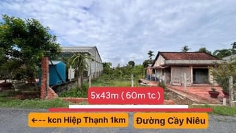 5x43 có 60m2 thổ cư. Đường nhựa gần KCN. 850tr 