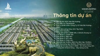 Bán đất nền dự án tại xã lương hoà, tây ninh giá 2 tỷ 340 triệu