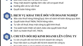 Nhận hồ sơ pháp lý, kế toán thuế trọn gói. Tư vấn thành lập DN