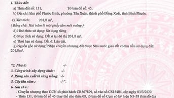 BÁN ĐẤU GIÁ TS MSB L1_P. TÂN XUÂN, ĐỒNG XOÀI, BÌNH PHƯỚC