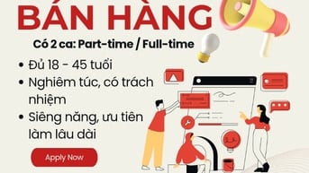 [Việc làm cận Tết] Nhân viên bán hàng Toàn thời gian khu vực Hóc Môn