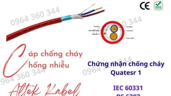Cáp chống cháy chống nhiễu 2x1.5+E+GFT Altek Kabel