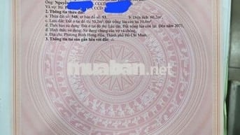 Bán đất ODT 1/ đường số 3, Bình Hưng Hoà