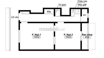 Cho thuê nhà tập thể  t5 phố thái Thịnh 38m2 2 phòng ngủ