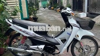 Wave 50cc  màu trắng bánh căm thắng đĩa