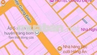 cần bán gấp lô đất,sổ riêng thổ cư 100%,ngay ngã tư kcn Giang Điền