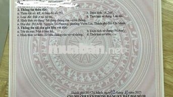 NHÀ 282A/ NGUYỄN TRI PHƯƠNG Q10, HẺM 4M, 3 TẦNG, CHỈ 4.98 TỶ Ở NGAY