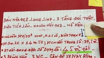 BÁN NHÀ ĐẸP LUNG LINH, 3 TẦNG ĐÚC THẬT. DIỆN TÍCH LỚN KHUÔN ĐẤT ĐẸP.