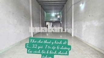 Kho thuê 5×30 gác lửng 7 tr Đường 6A ấp 6 vĩnh lộc B bình chánh tphcm