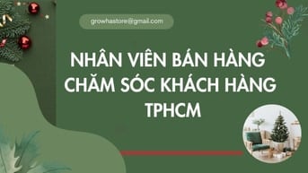 VIỆC LÀM NGAY FULL TIME / PART TIME  TPHCM 