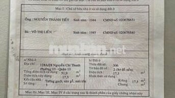 SIÊU HIẾM 128A/ NGUYỄN CHÍ THANH Q10, NHÀ 3 TẦNG, GIÁ CHỈ 3.2 TỶ