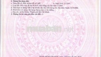 Đất 5 x 23 đường nhựa 6m (5 lô liền kề) sau chợ Xuân Thới Thượng