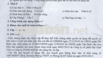 Cần tiền bán gấp nhà mặt tiền Đường Cộng Hoà