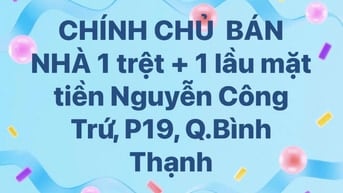 Bán nhà mặt tiền đường Nguyễn Công Trứ, P19, Bình Thạnh