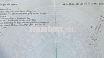 Bán đất thổ cư 125m2 Sổ hồng riêng ,xã Phước Hưng (long hải)