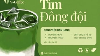 Cần 4 vị trí bán hàng tại quán