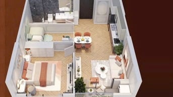 Giá rẻ, vào tiền 1/2 sở hữu căn hộ 48.4m có 2N1W.