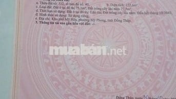 CHÍNH CHỦ CẦN BÁN Lô Đất Tại Mỹ Hòa - Mỹ Phong - Đồng Tháp