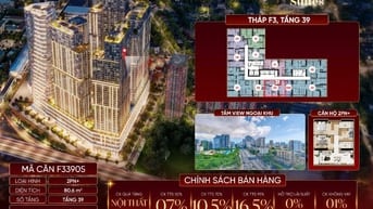 Căn hộ 2PN+ Sun Feliza Suites tầng cao view Penhouse duplex giá tốt!!!