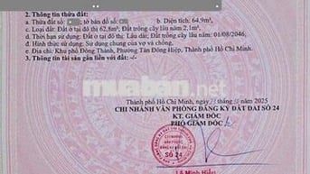BÁN NHÀ SIÊU RẺ 2,99 TỶ – GẦN CHỢ ĐỖ TẤN PHONG 100M, P. TÂN ĐÔNG HIỆP,