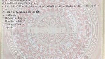 CHÍNH CHỦ BÁN ĐẤT SẴN SỔ GIÁ *** MỸ ĐỨC