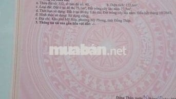 Bán đất khu phố Mỹ Hoà, phường Mỹ Phong, Đồng Tháp (Tiền Giang cũ)