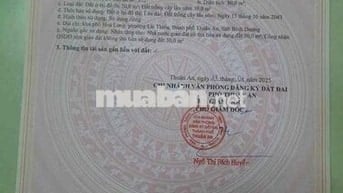 Bán đất mặt tiền chỉ 39tr/m2 Lái Thiêu TPHCM